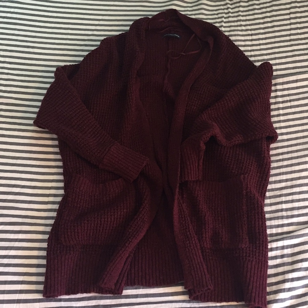 Burgundy American Eagle Cardigan